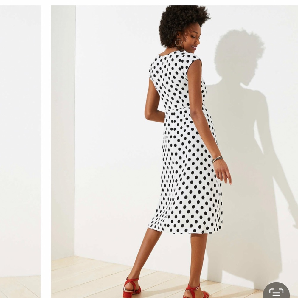 Polka dot midi dress